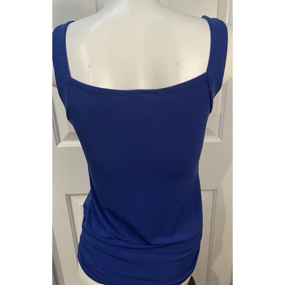 B-Wear California 2-in-1 Top with attached Necklace Womens Size Small Royal Blue - Picture 4 of 6